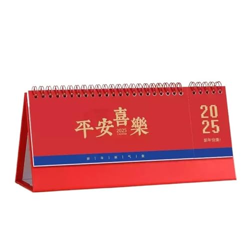 CHFYIJYHM Langer 2025 Desktop Organizer Kalender Desktop Büro Arbeit Notizblock Stanzkartenkalender Jahr der Schlange Kalender Business Horizontal Desktop Kalender Geschenk Kalender Chinesische von CHFYIJYHM