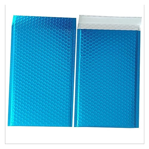 CHFYIJYHM Luftpolstertaschen Luftpolsterfolie Aluminiumfolie Blaue Luftpolsterumschläge Versandtaschen Gepolsterte Versandumschläge Luftpolsterversandtaschen 50 Stück Verpackung(13x15 with 4cm) von CHFYIJYHM