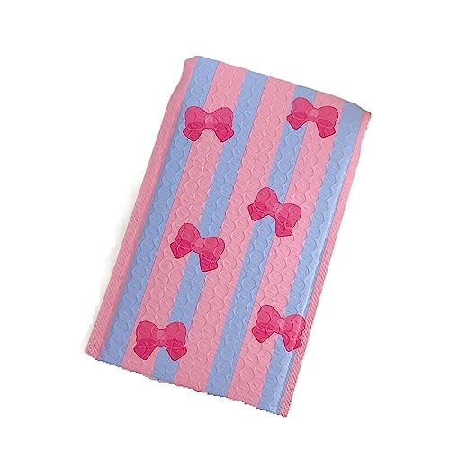 CHFYIJYHM Luftpolstertaschen Luftpolsterfolie Luftpolsterumschlag mit Schleife Rosa Luftpolster Selbstklebende Versandtaschen Gepolsterte Umschläge Geschenkpaket 5-teilige Verpackung(5pcs) von CHFYIJYHM