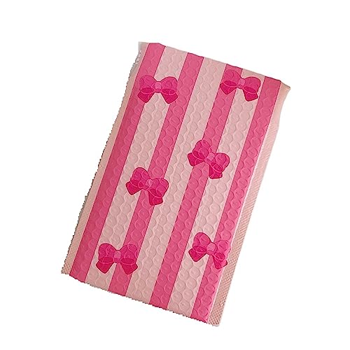 CHFYIJYHM Luftpolstertaschen Luftpolsterfolie Luftpolsterumschlag mit Schleife Rosa Luftpolster Selbstklebende Versandtaschen Gepolsterte Umschläge Geschenkpaket 5-teilige Verpackung(5pcs01) von CHFYIJYHM