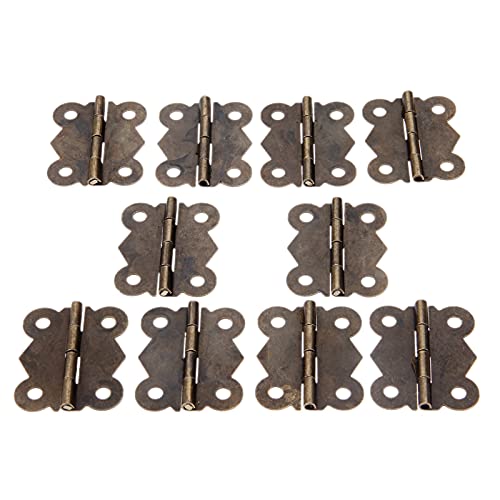 CHFYIJYHM Scharnier, 10 Sets 4 Löcher Schmetterlingsscharnier Antikbronze V-Intage Möbelbeschläge Schrank Schranktür Schmuck Holzkiste 3341 mm von CHFYIJYHM