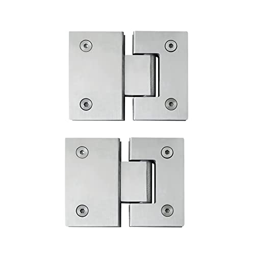 CHFYIJYHM Scharnier, 2 Stück robuste 180-Grad-Glastür, Schrank, Vitrine, Schrankklemme, Glas, Duschtüren, Scharnierersatz von CHFYIJYHM