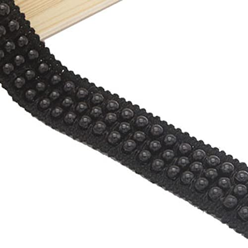 CHFYIJYHM Spitzenband mit Perlen, 91 cm, für Bastelarbeiten, Kleider, Nähen, Kleidung, Kleidung, Zubehör, Spitze (Stil 9, Schwarz, 2,5 cm) von CHFYIJYHM