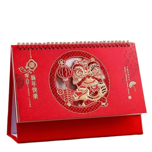 CHFYIJYHM Tischkalender 2025 Desktop Notizblock Kalender Ornament Desktop Literarische Ornament Monatskalender Jahr der Schlange Geschenkkalender Chinesische Malerei (A) von CHFYIJYHM