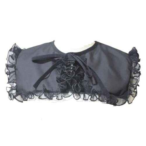 CHFYIJYHM Weibliche Bowknots Shirt Abnehmbarer Kragen Schal Abnehmbare Krawatte Gefälschter Kragen Mädchen Schulterwickel Falscher Kragen Umhang(Black) von CHFYIJYHM