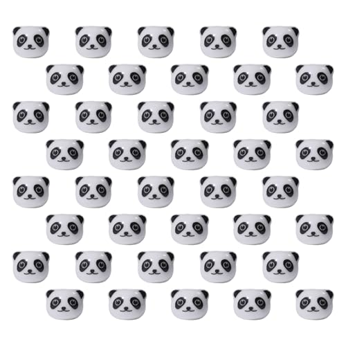 CHGCRAFT 40 Stück 2 Stile Handgefertigte Porzellanperlen Panda Keramikperle Weiße Cartoon Panda Sortiment Perlen Für DIY Halsketten Und Armbänder von CHGCRAFT