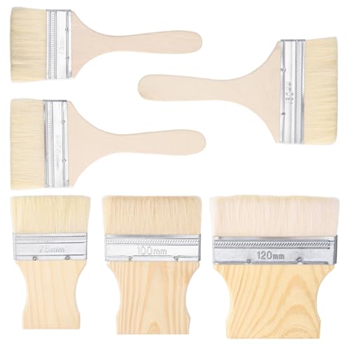 CHGCRAFT 6 Stück 6 Stile Ziegenhaar Pinsel Flach Paddel Pinsel Set Borstenpinsel Synthetische Borsten Malerei Pinsel mit Holzgriff für Home Improvement verwenden Pinsel, gemischte Farbe CHGCRAFT 6 Stück 6 Stile Ziegenhaar Pinsel Flach Paddel Pinsel Set Borstenpinsel Synthetische Borsten Malerei Pinsel mit Holzgriff für Home Improvement verwenden Pinsel, gemischte Farbe von CHGCRAFT