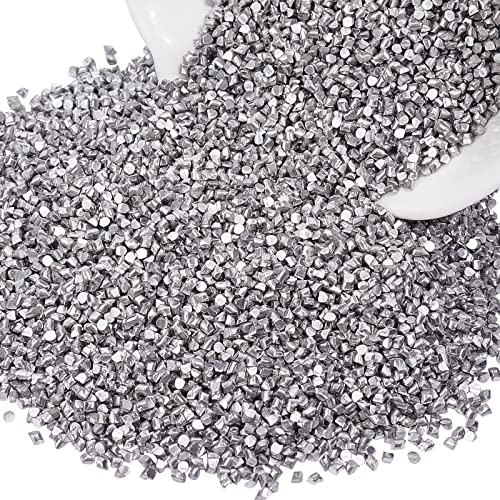 CHGCRAFT Aluminiumgranulat, korrosionsbeständig, Schmuckzubehör, für selbstgemachte Ringe, Halsketten, Anhänger, Platin, 2–3,5 mm lang, 300 g von CHGCRAFT