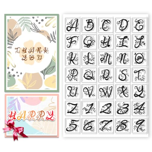 CHGCRAFT Silikon Stempel Weinreben-Briefe Stempel Transparente Stempel Clear Stamps Stempelset für DIY Scrapbooking Journaling Fotoalbum Dekorative Geschenkanhänger Kartenherstellung von CHGCRAFT