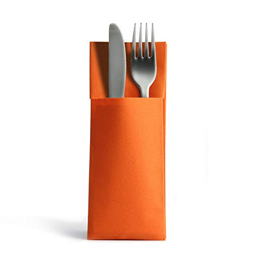 CHIC 1250 Besteckservietten Bestecktaschen orange Airlaid von CHIC