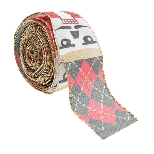 CHICAMPERA 1 Rolle Weihnachten Nussknacker Band Urlaub 10 Yard Boxen DIY Schleife Weihnachtsbaum Band Für DIY Basteln Winterkranz Home Decor von CHICAMPERA