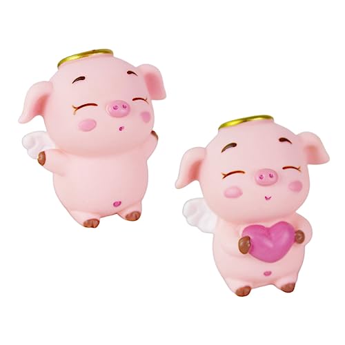 CHICAMPERA 2Stücke Pig Doll Kuchendekoration Lustige Tortenverzierung Mit Chic Pig Figurinen Für Geburtstags Und Feiern Kuchen Dekorationszubehör von CHICAMPERA