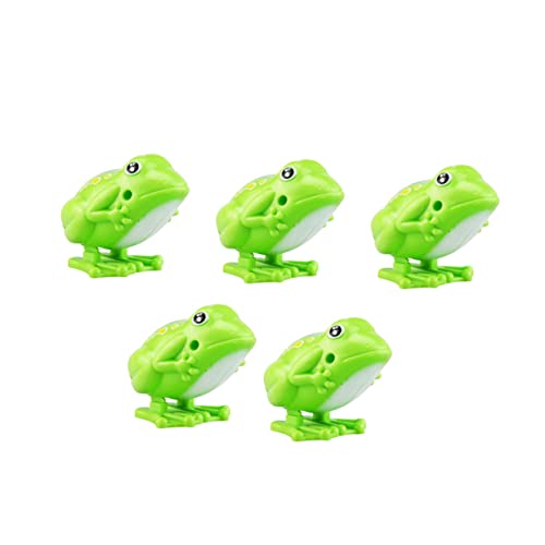 CHICAMPERA 5 Stücke Uhrwerk für kindergeburtstags mitgebsel Kleinkinder Soft Toy Plüschspielzeug pädagogisches lustiges hüpfender Frosch Green von CHICAMPERA