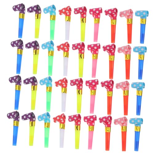 CHICAMPERA 60pcs Bunte Jubelpfeife Krachmacher Party Blowouts Pfeifen Partybevorzugungen von CHICAMPERA