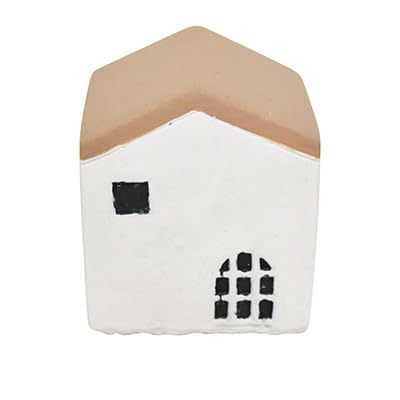 CHICCIE Dekohaus aus Zement Beige Weiß 7x7x8cm Dekoration Wohnzimmer Schlicht von CHICCIE