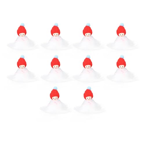 10PCS Puppenhausfiguren Mini-Weihnachtspuppen für DIY-Szenen Fotografie-Requisiten, Modellpuppen-Puppenset von CHICIRIS