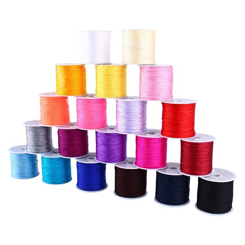 Nylon-Garnstange, Makramee-Knoten-Schnur Rattail Chinesische Knoten-Schnur Makramee-Garn Nylon-chinesische Knoten-Schnur, Zum Nähen und Stricken von CHICIRIS