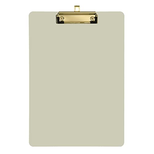 Acryl-Klemmbretter, beige, niedliches Klemmbrett für Krankenschwestern, Anwälte, Arztpraxen, Wordpad-Klemmbretter, Standardgröße, niedriges Profil, goldfarbener Clip, einziehbare Hängelasche, 31,8 x von CHIFIGNO