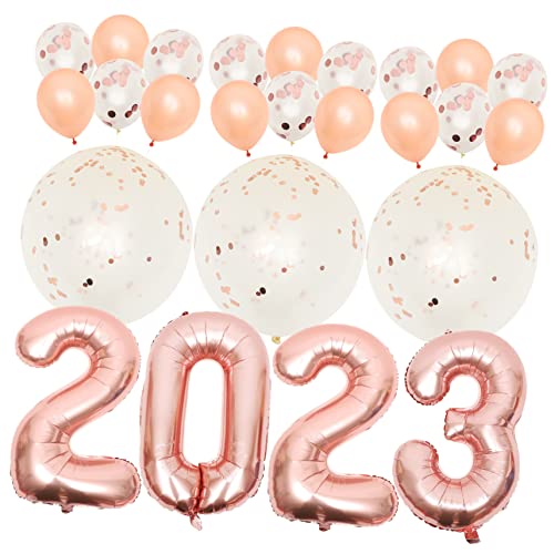 1 Satz Ballons der Abschlusssaison Dekorationen zurück zu schulballons abschlussfeier party sachen Abschluss Latexballon Luftballons aus Aluminiumfolie Emulsion Rose Gold CHILDWEET von CHILDWEET