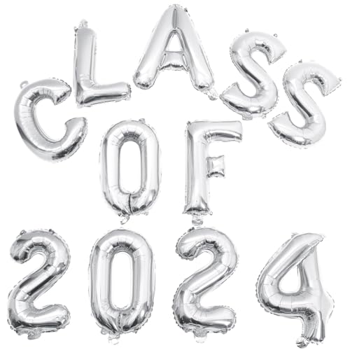 1 Satz Party-Ballon-Set Heliumballons zum Geburtstag Ballongirlandenständer Ballballon ballon set luftballons set Abschlussballons Ballon mit Abschlussmotiv Aluminiumfolie Silver CHILDWEET von CHILDWEET