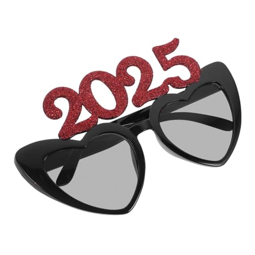 CHILDWEET 1 Paar 2025 Brille Party-Kostüm-Brille Neujahrsdekorationen 2025 Partydekoration partybrille Weihnachtsdekorationen Neujahrsparty-Brillen Leistungsrequisiten Abs rot von CHILDWEET