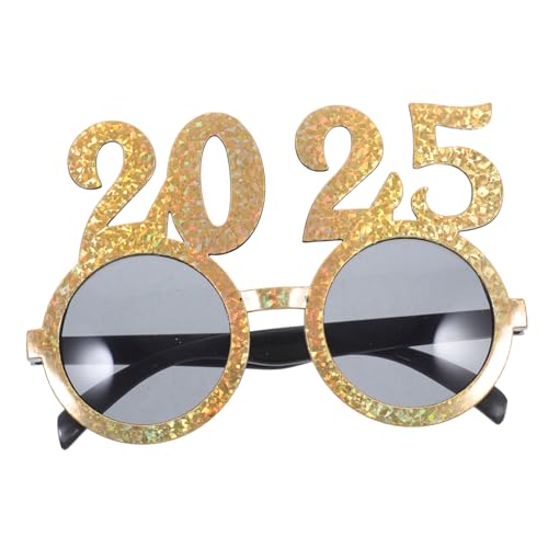 CHILDWEET 1 Paar 2025 Brille Partybrillen 2025 Nummernbrille Halloween-brille Partyzubehör Für Das Neue Jahr Neujahrsdekorationen 2025 Partydekorationen Für Das Neue Jahr Silvesterbrille Abs von CHILDWEET