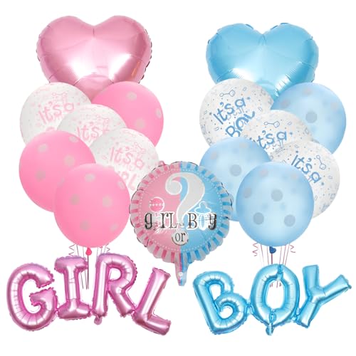 CHILDWEET 1 Satz Ballon Zum Aufdecken Des Geschlechts Konfetti Gender-reveal- Ballonbogen-set in Roségold Dekorationen Zahlenballons Geschlecht Offenbaren Ballonbogen Aluminiumfolie von CHILDWEET