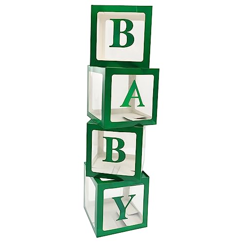 CHILDWEET 1 Satz Boxen Ballon-Box ballon box ballonbox steht Feenhafte Babyparty-Dekorationen hochzeitsdeko Boxen für Babyballons Babyboxen mit Buchstaben für die Babyparty Papier Green von CHILDWEET