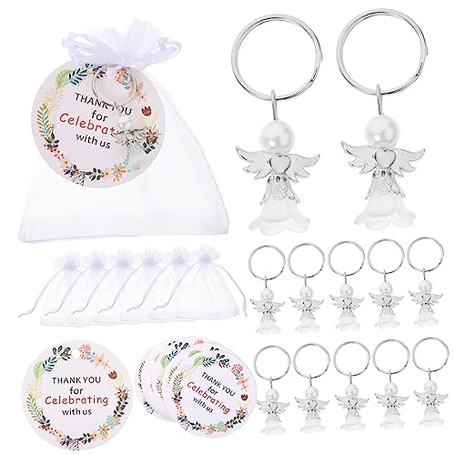 CHILDWEET Engel Schlüsselanhänger Gastgeschenke Set Hochzeit Dusche Dekorationen Taufe Dekorationen für Gäste Baby-dusche von CHILDWEET