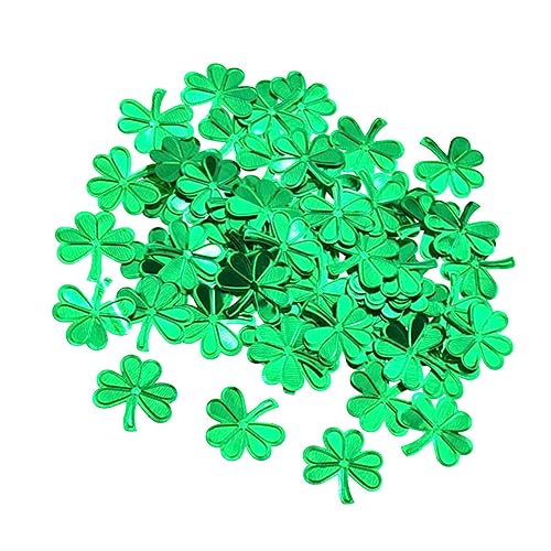 CHILDWEET 1 Satz Partydekoration Konfetti Kleeblatt-Konfetti für den Tisch st patricks day tischdekoration schöafzimmerdeko tischdeko esstisch Kleeblatt-Paillette Kleeblatt Konfetti Green von CHILDWEET