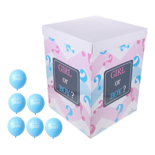 CHILDWEET 1 Set Geschlechtsoffenbarungsballon Mit Rosa Und Blauem Konfetti Für Babyparty-party, Geschlechtsoffenlegungsballon-set Mit Boxen, Geschlechtsoffenbarungsballon von CHILDWEET