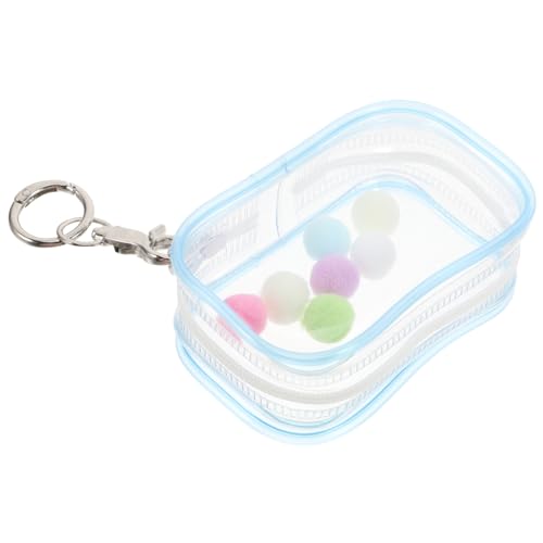 CHILDWEET 1 Set Tragbarer Durchsichtiger Puppen Aufbewahrungs Organizer Mit Schlüsselanhänger Reißverschluss Staubdichter Sammelbehälter Transparente Tasche Schlüsselanhänger Für von CHILDWEET