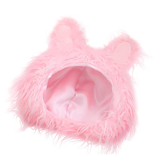 CHILDWEET 1 Stk Hasen ohren Kopf bedeckung Outfits für Mädchen Outfit für Mädchen warme Karikatur lieblich stutzenhalter zulunft pink Partyhut Party-Kopfschmuck Plüsch und pp Baumwolle Rosa von CHILDWEET