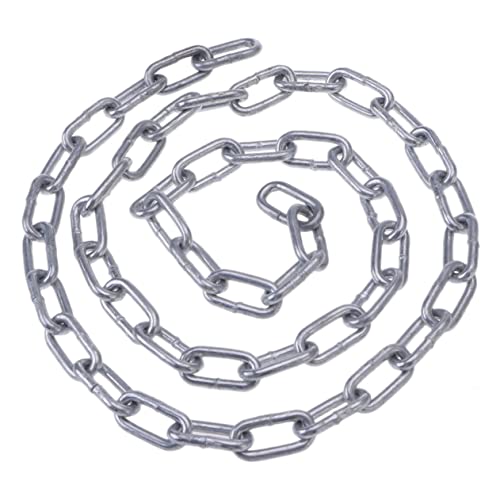 CHILDWEET 1 Verzinkte Kette Spulenkette Gartenkette Stecker Kettenverbindungsglied Zaun Tor Rad Karabiner Aus Stahl Torriegel Mit Kettengliedern Kettenspule Hochleistungskette Kabel Silver von CHILDWEET