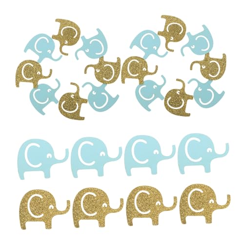 CHILDWEET 1 -geburtstagskonfetti Babyparty Ausgestopft Tierköpfe Für Die Wand Bärenkuchendeckel Dusche Dekorationen Elefant Tiere Plüsch Konfetti Duschen Hase Sky-blue Papier von CHILDWEET