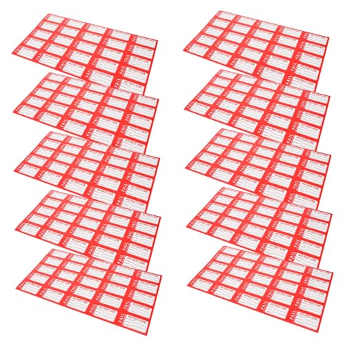 CHILDWEET 10 Blatt Qualifizierte Etikettenaufkleber Nagelaufkleber Bestandene Etiketten Versandetiketten Etiketten Aufkleber Qualitätstestaufkleber Selbstklebende Testetiketten von CHILDWEET