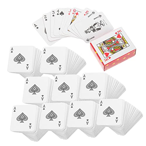 CHILDWEET 10 Sätze Kleine Karten Reise-pokerkarten Lustige Schnappschüsse Spiel Miniatur Karteninhaber Zappeln Kartenhalter Für Kleine Pokerkarten Minikarten Beschichtetes Papier von CHILDWEET