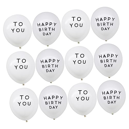 CHILDWEET 100 Stück 12 Geburtstag Luftballons Zahlenballon Ruhestand Ballons Luftballons Für Geburtstagsfeiern Briefballon Latexballons Black von CHILDWEET