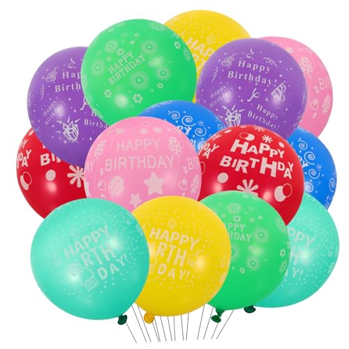 CHILDWEET 100 Stück Bonbonrote Luftballons Für Geburtstagspartys Dicke Latexballons Happy Birthday Dekoration Partyballon Set von CHILDWEET