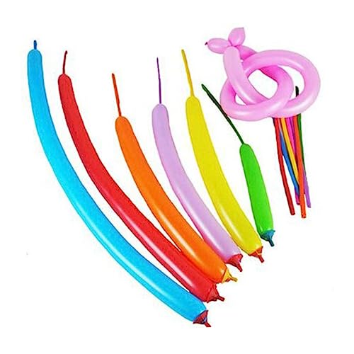 CHILDWEET 100 Stück Latex 260Q Modellierballons Bunten Farben Ideal Für Ballontiere Girlanden Und Kreative Dekorationen Zu Geburtstagen Taufen Und Feiern Anleitung Inklusive von CHILDWEET