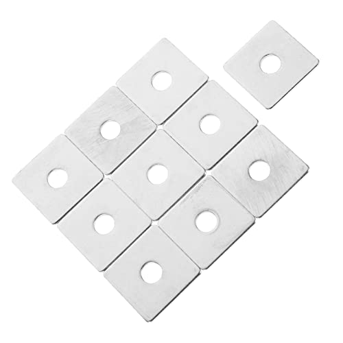 CHILDWEET 10Pcs Quadratscheibe Dichtung Industrie Nusswaschmaschine Sortiment Auslass Klemme Quadratwaschmaschinen Trockenbauplatten Waschmaschinen Flachkissen Abstandshalter Rollen Square von CHILDWEET