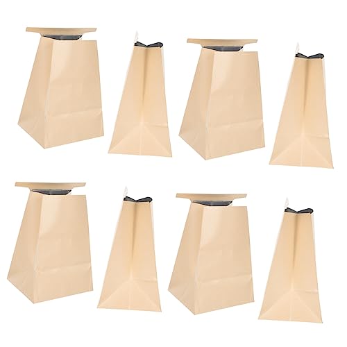 CHILDWEET 10St selbstverschließende Beutel für Erbrochenes vomit bag Vomitusbeutel wiederverwendbare Getränkebeutel Müllsäcke Tasche Müllsack aus Kraftpapier kreative Kotzbeutel Light Brown von CHILDWEET