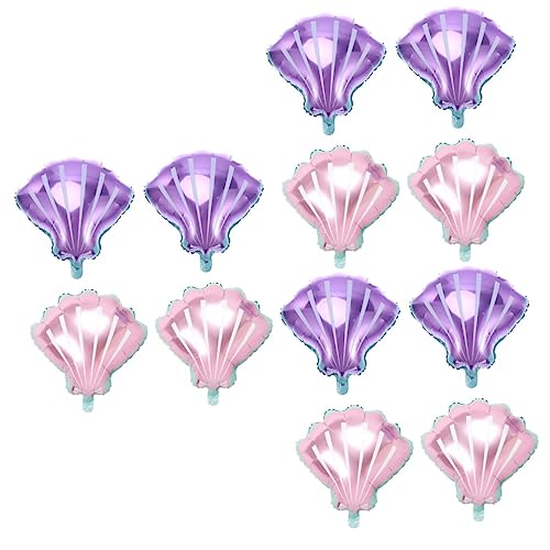 CHILDWEET 12 Stück Muschel Folienballon Muscheln Heliumballons Party Folienballon Hochzeitsdekorationen Muschelballon Ballons Meerestiere Ballons Meerjungfrau von CHILDWEET