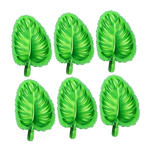 CHILDWEET 12 Teiliges Set Mit Grünen Monstera Luftballons Aus Aluminiumfolie Für Sommerpartys Dekorationsset Für Tropische Anlässe Und Feierlichkeiten von CHILDWEET