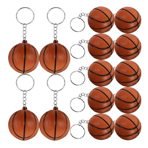 CHILDWEET 12St Schlüsselanhänger Basketball-Taschenanhänger personalisiere das fitzek keychain schlusselketten basketack Rucksack-Ornament Basketball-Partygeschenke Eisen Coffee von CHILDWEET