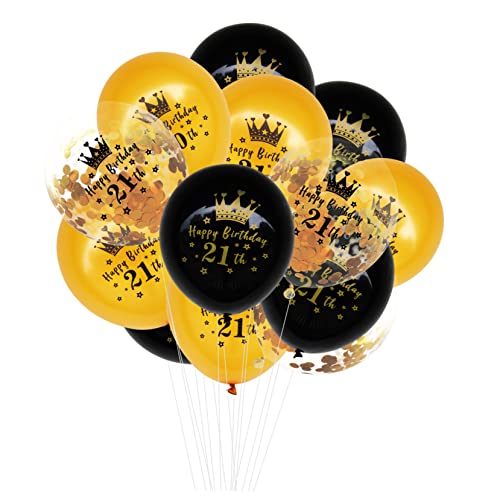 CHILDWEET 15st Geburtstag Luftballons Leichte Luftballons Funkeln Luftballons Gold 21 Jahre Ballons Dekoration Zum 21-jährigen Jubiläum Geburtstagsdekoration Girlandendekor Emulsion von CHILDWEET