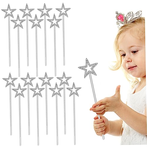 CHILDWEET 15st Prinzessin Geburtstagsdekoration Zauberstäbe Für Mädchen Bausatz Sternenstäbe Feenhafte Partydekorationen Feenstäbe, Masse Aufkleber Märchenkostüm Leuchtstäbe Plastik von CHILDWEET