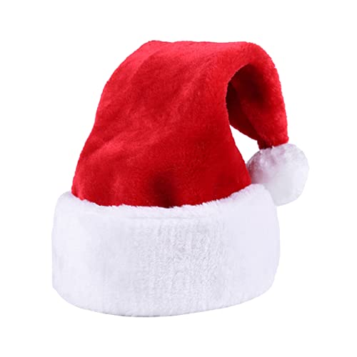 CHILDWEET 1Stk Plüsch Weihnachtsmütze weihnachten kleidung weihnachtsbekleidung weihnachtdeko weihnachts präsente weihnachtsklamotten türdeko weihnachten weihnachtskostüm liefert rot von CHILDWEET