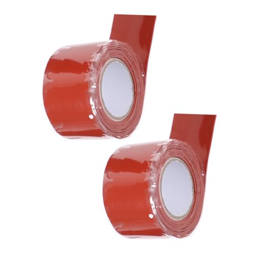 CHILDWEET 2 Rollen Wasserdichtes Klebeband Hellbraunes Band Klempnerband Rohrband Für Wasserlecks Wasserband Reparaturband Für Wasserschläuche Wasserdichtes Band Dichtband Silikon-gummi Rot von CHILDWEET