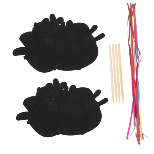 CHILDWEET 2 Sätze Scratch-Party-Dekoration Eier für bastel Set für kinderspielsachen ostegeschenke 0stergeschenke Easter Decoration Malpapier zerkratzen Rubbelpapier-Set Black von CHILDWEET